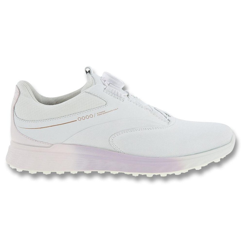 ECCO S-Three BOA Spikeless Golf Shoes White/Delicacy/White – SS23 Women Medium 36 (US 5/5.5)