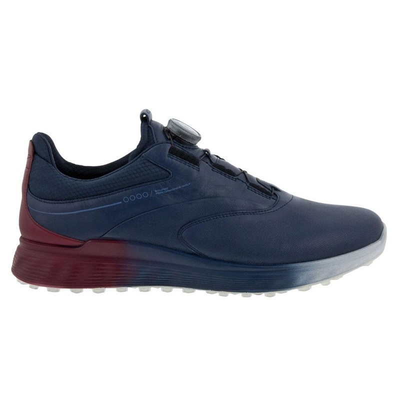 ECCO S-Three GTX BOA Spikeless Golf Shoes Marine/Morillo/Marine – SS23 Men Medium 41 (US 7/7.5)