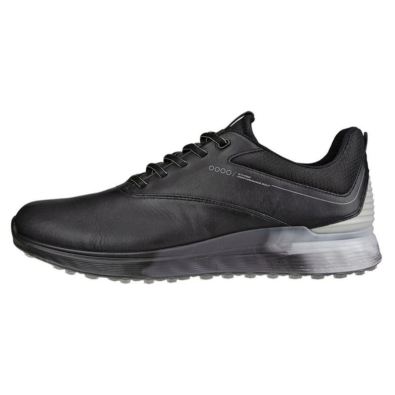 ECCO S-Three GTX Spikeless Golf Shoes Black/Concrete/Black – SS23 Men Medium 41 (US 7/7.5)