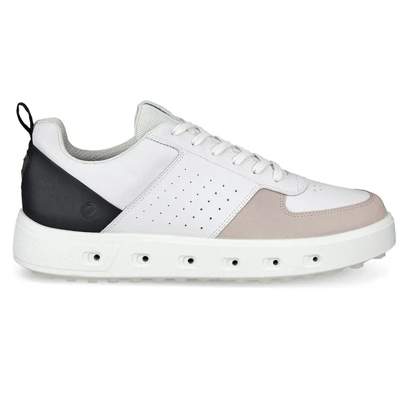 ECCO Street 720 Spikeless Golf Shoes White/Black/Gravel – SS24 Men Medium 40 (US 6/6.5)