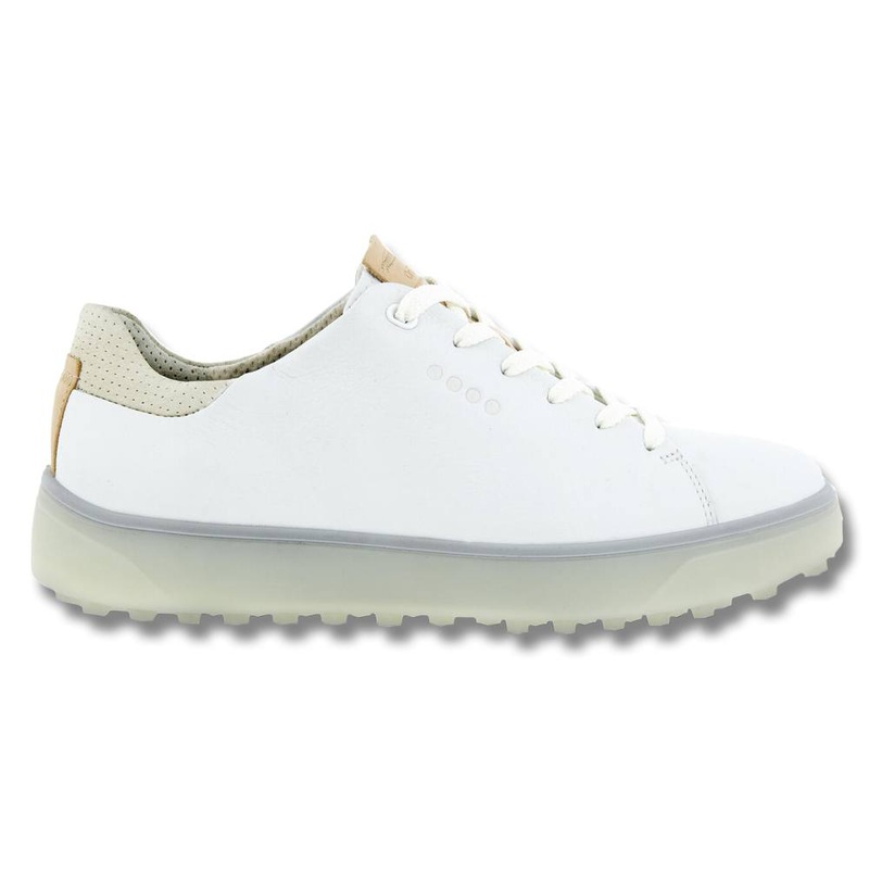 ECCO Tray Laced Spikeless Golf Shoes Bright White Lyra – FW22 Women Medium 36 (US 5/5.5)