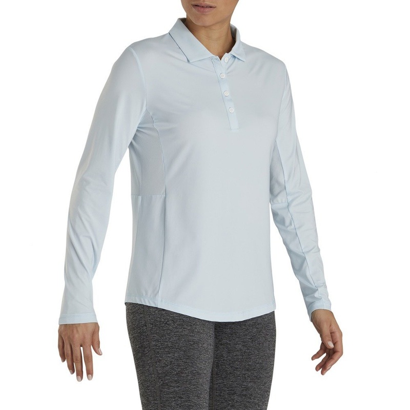 FootJoy Longsleeve Sun Protection Golf Polo Ice Blue – FA21 Women X-Small