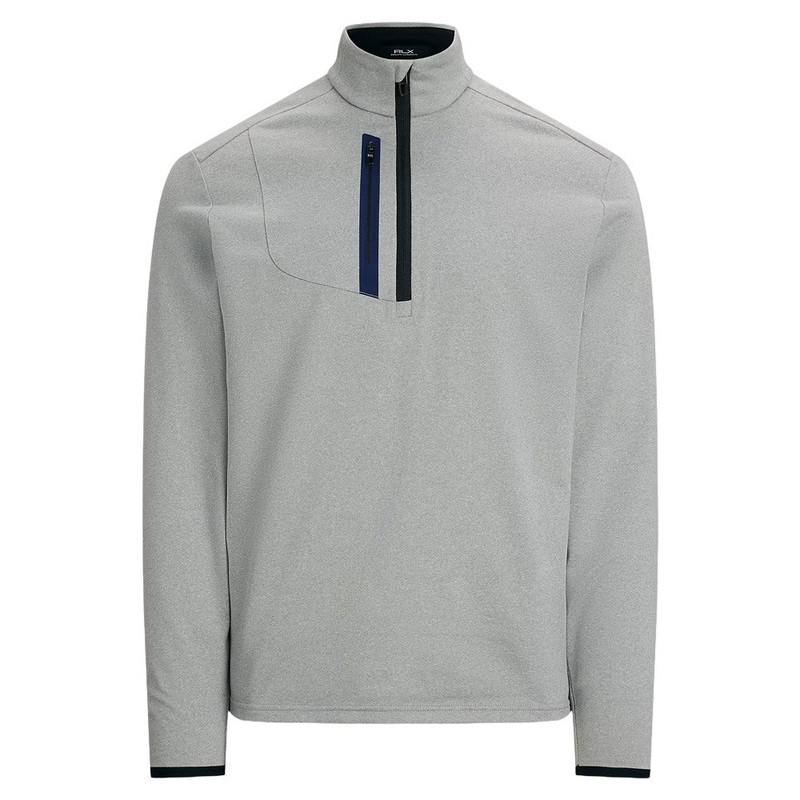 Ralph Lauren Luxury Performance Driver 1/4 Zip Golf Pullover (Houndstooth) Andover Heather – SP25 Men Medium