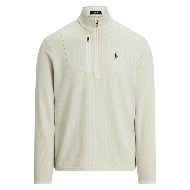 Ralph Lauren Luxury Performance Driver 1/4 Zip Golf Pullover (Houndstooth) Ceramic White – SP25 Men Small