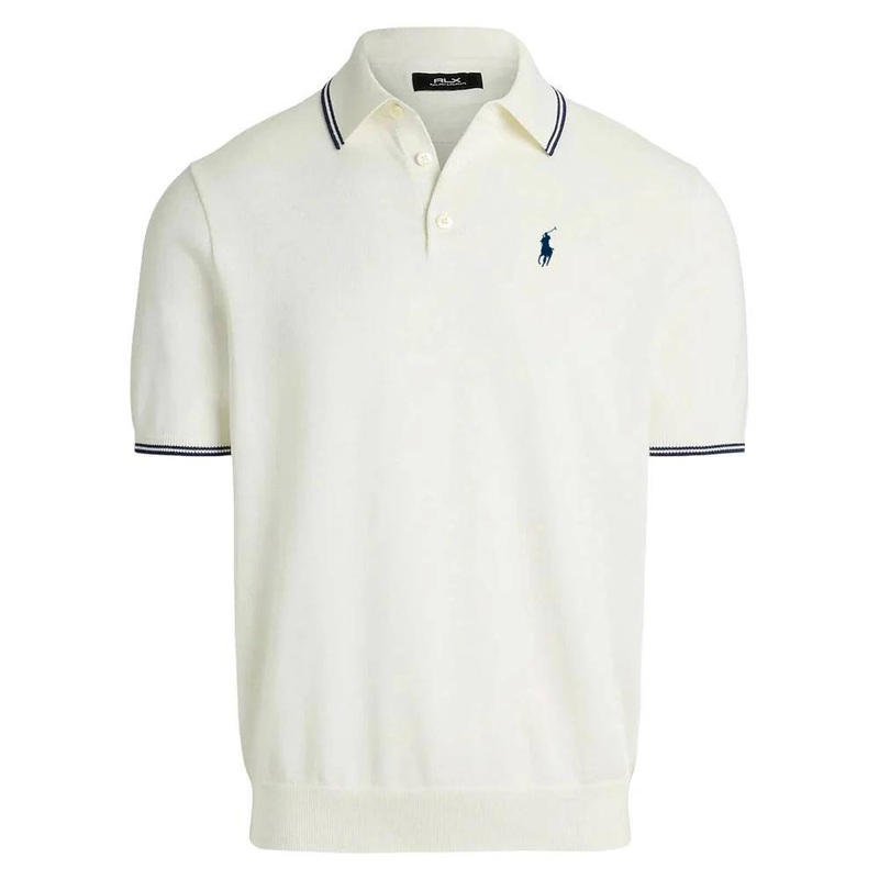 Ralph Lauren Performance Cotton-Blend Coolmax Sweater Golf Polo White Splash – SP25 Men Small