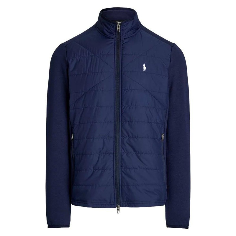 Ralph Lauren Performance Wool Full-Zip Hybrid Mockneck Golf Jacket Refined Navy – SP25 Men Small