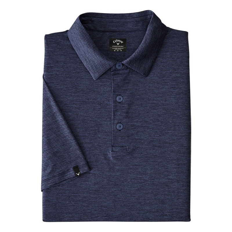 Callaway Premium Fineline Soft Touch Golf Polo Peacoat Heather – SS25 Men Small