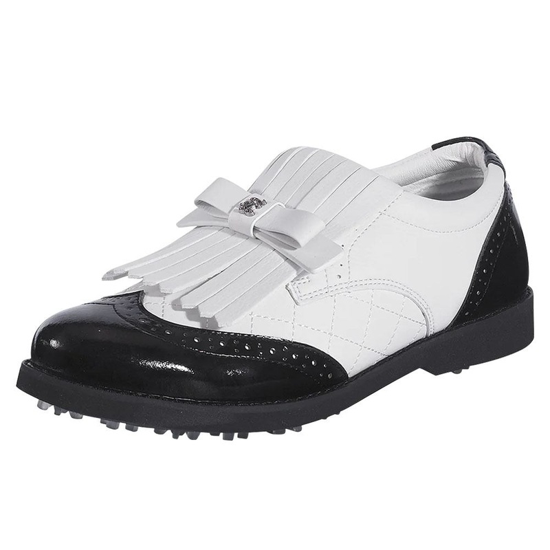 Fairliar Ribbon Tassel Loafers Spikeless Golf Shoes Black – 24 Women Medium 6.5