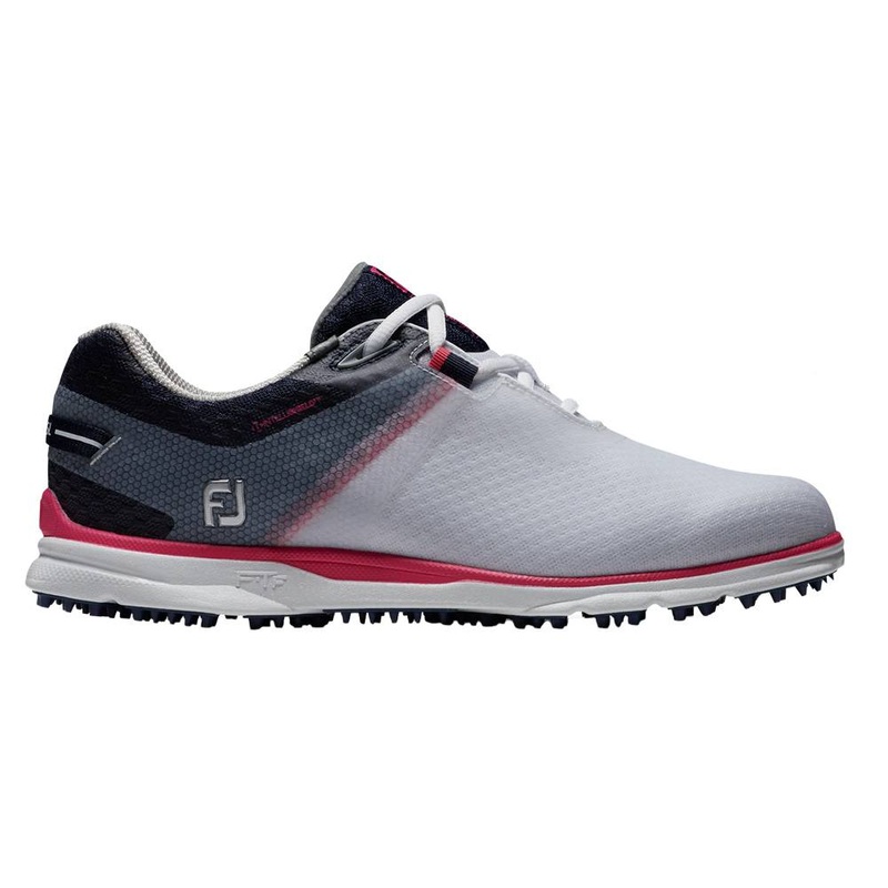 FootJoy Pro SL Sport Laced Spikeless Golf Shoes White/Navy/Hot Pink – 23 Women Medium 5
