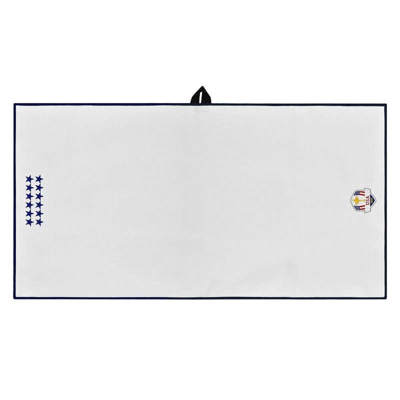 PRG Ryder Cup Team USA Aqua Lock Caddy Towel White/Navy