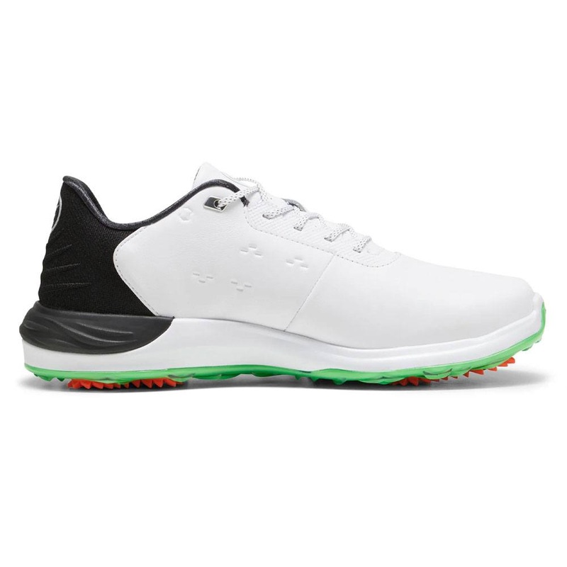 PUMA Phantomcat Nitro Golf Shoes White/Black/Fluro Green – 24 Men Medium 7
