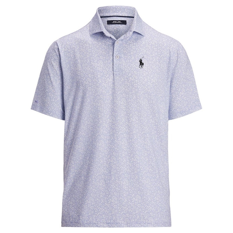 Ralph Lauren Lightweight Airlfow Golf Polo (Micro Toss Floral Print) Powder Purple – SP25 Men Small