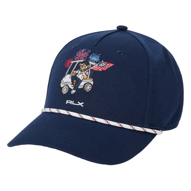 Ralph Lauren Polyester 4th of July Bear Golf Cap Navy – SP25 Men One Size Fits All