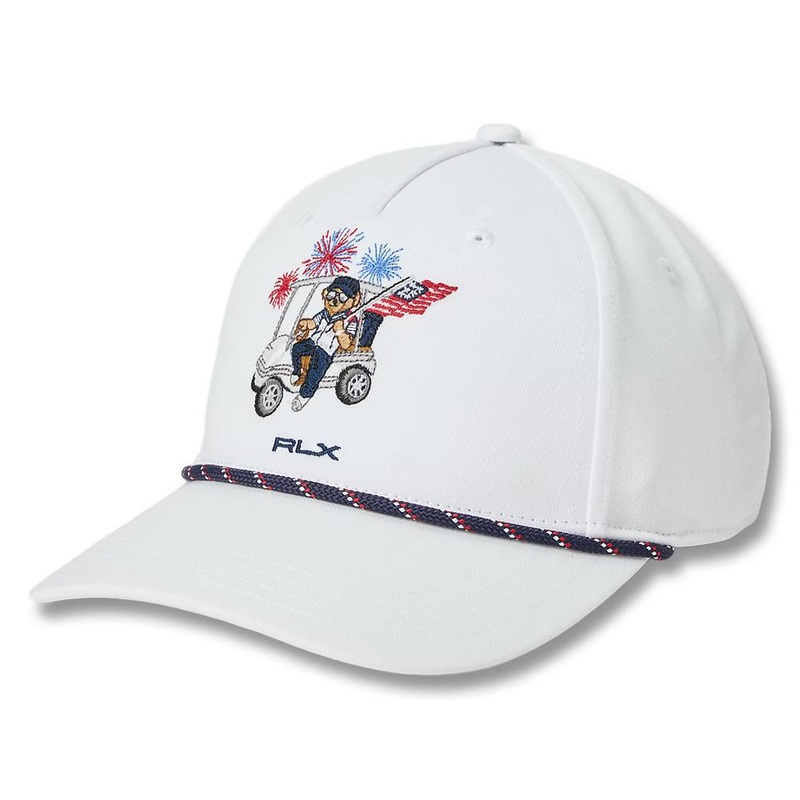 Ralph Lauren Polyester 4th of July Bear Golf Cap White – SP25 Men One Size Fits All