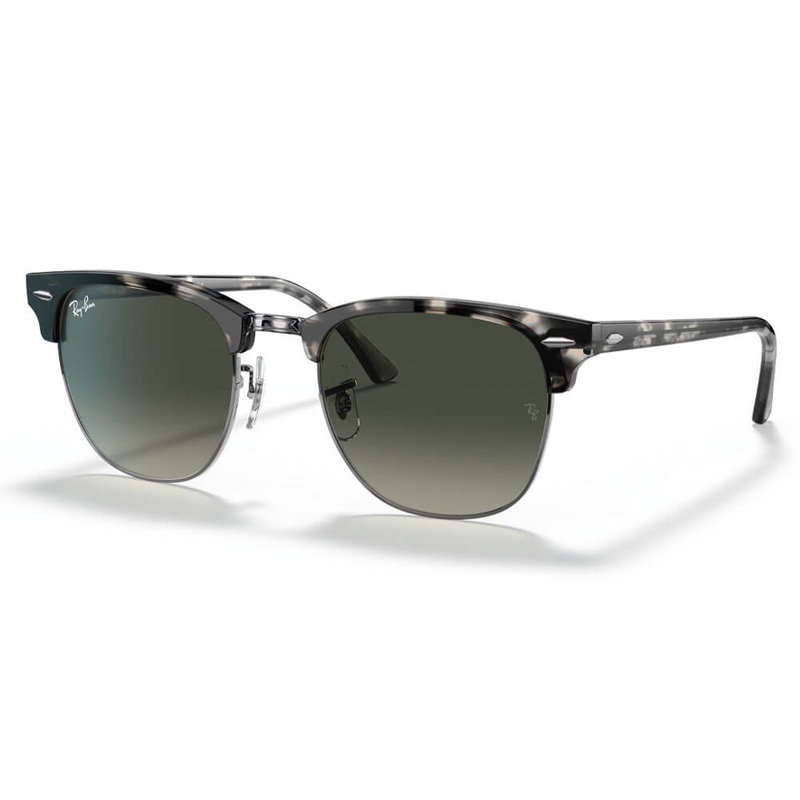 Ray-Ban Clubmaster Fleck Sunglasses Polished Gray Havana Gray Gradient