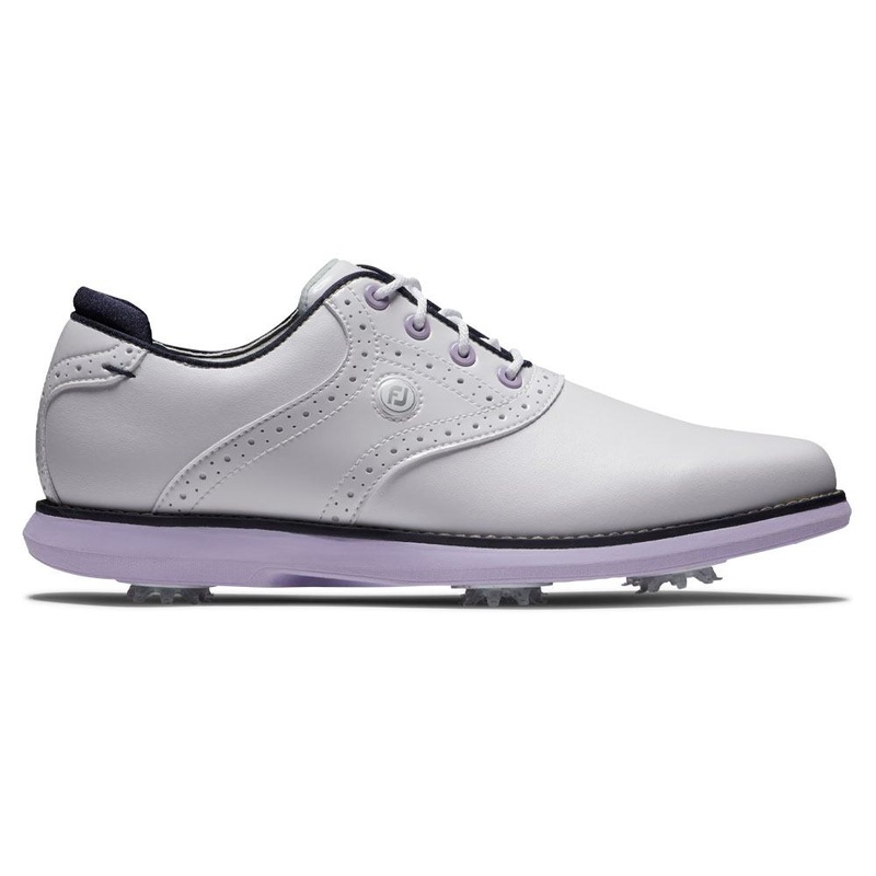FootJoy FJ Traditions Golf Shoes Previous Season Style White/Purple – 24 Women Medium 5