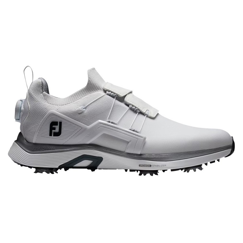 FootJoy HyperFlex BOA Golf Shoes White/White/Gray – 23 Men Medium 7.5