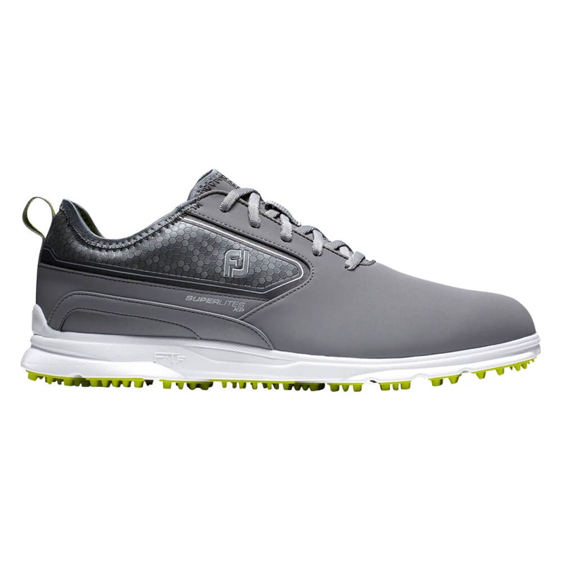 FootJoy Superlites XP Spikeless Golf Shoes 2022 Laced Gray/Gray/Lime Medium 7.5