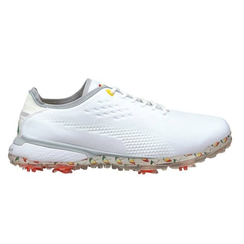 PUMA PROADAPT Delta Arnold Palmer Golf Shoes 2021 White/High Rise/Maize Medium 7