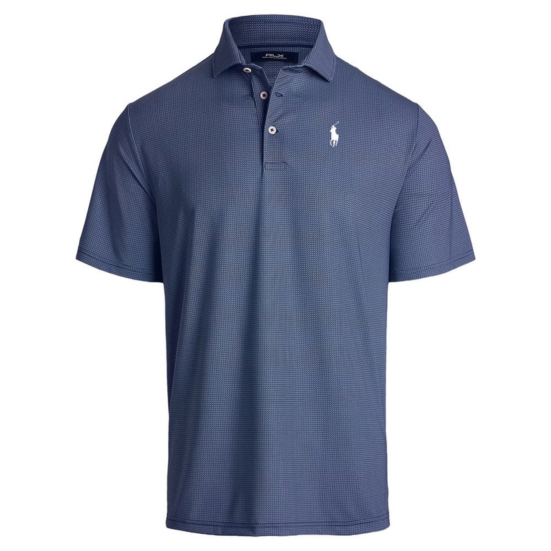 Ralph Lauren Classic Fit Performance Golf Polo Micro Cube Office Blue – SP25 Men Medium