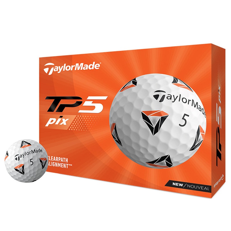 TaylorMade TP5 pix Golf Balls (Prior Generation) 1 Dozen White