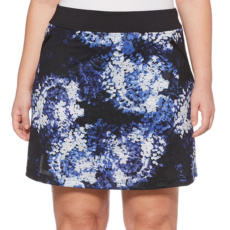 Callaway Plus Stretch Brush Stroke Print Golf Skort Women Caviar X-Large Plus