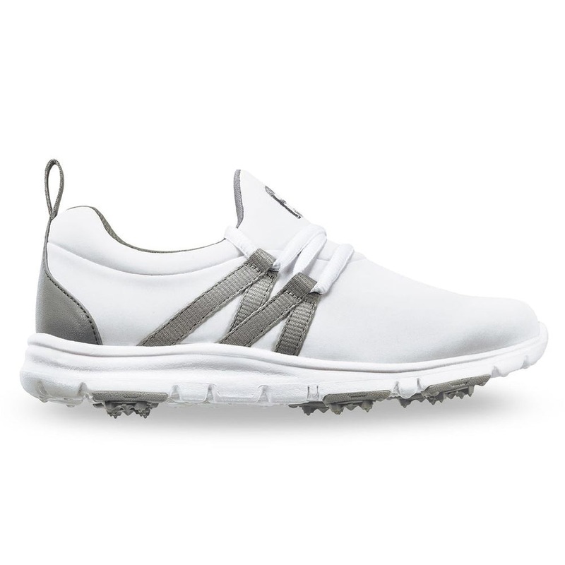 FootJoy Girls Leisure Junior Golf Shoes 2019 Girls White/Gray Medium 1