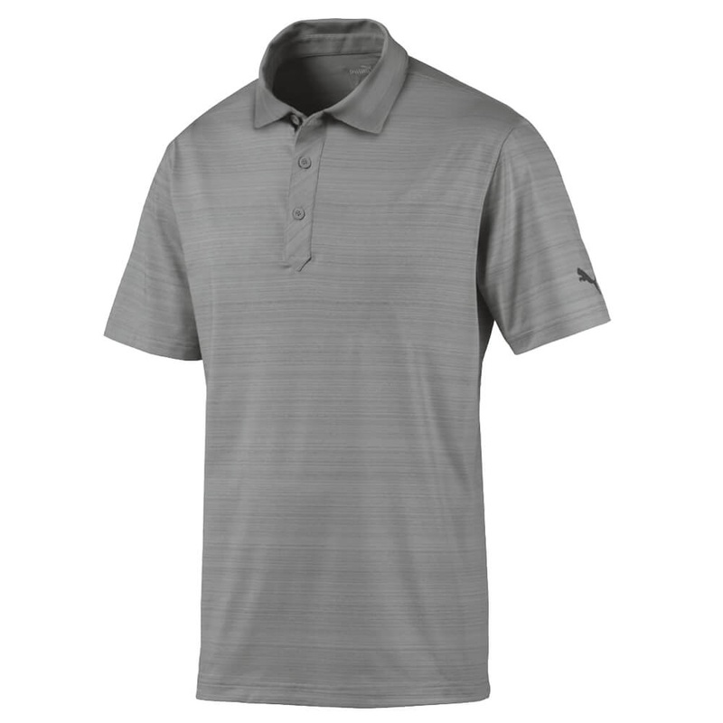 PUMA Breezer Golf Polo 2019 Quarry Heather Small