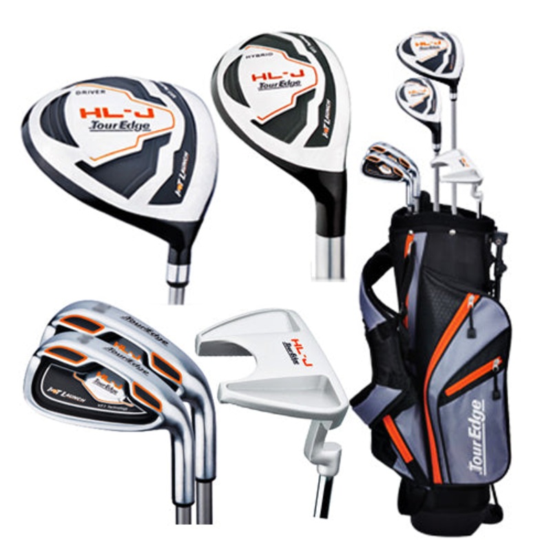 Tour Edge HL-Junior 5-Piece Full Set (Ages 5-8) – 24 Boys Right 5 Clubs + 1 Stand Bag Orange