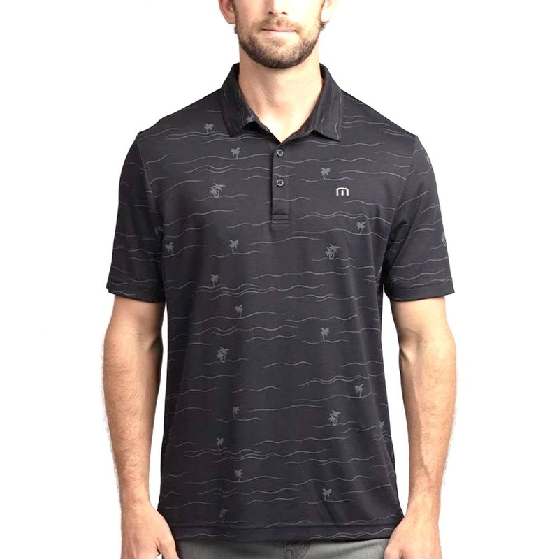 TravisMathew Through Being Cool Golf Polo 2021 Black Medium