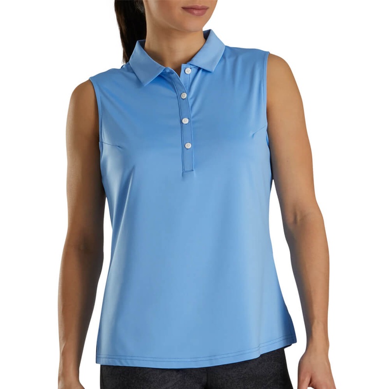 FootJoy Sleeveless Shirt Golf Polo Light Blue – 21 Women X-Small