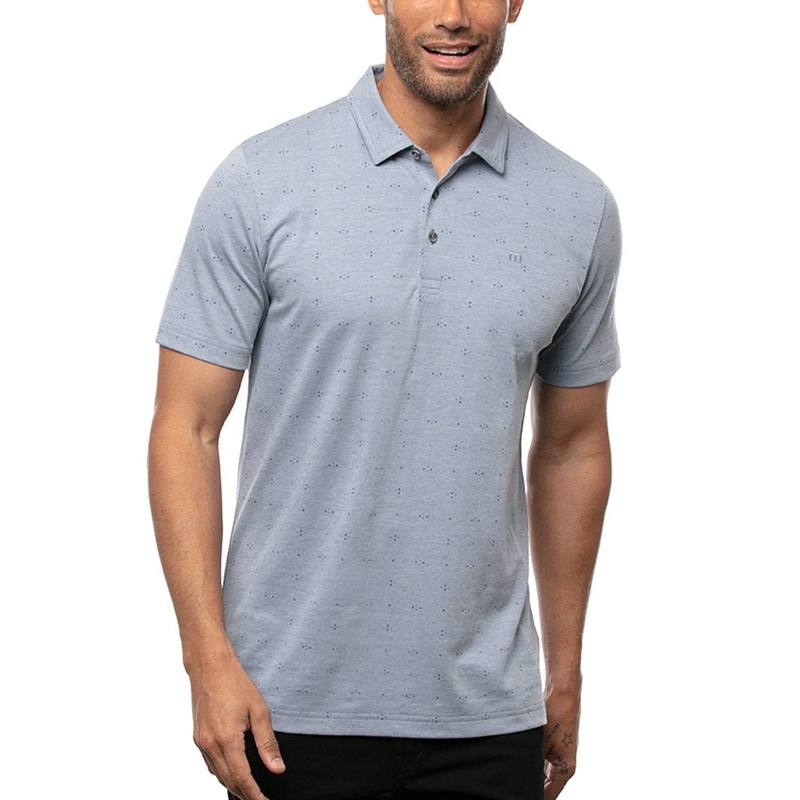 TravisMathew Brew Boys Golf Polo 2021 Heather Federal Blue Medium