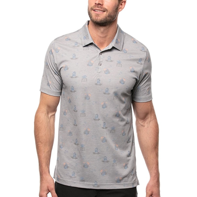 TravisMathew Bricktown Golf Polo 2021 Heather Quiet Shade Medium