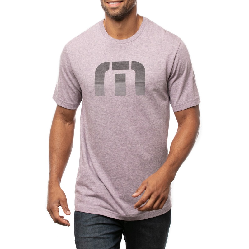 TravisMathew Buzz Shot Golf T-Shirt 2021 Heather Grapeade Small