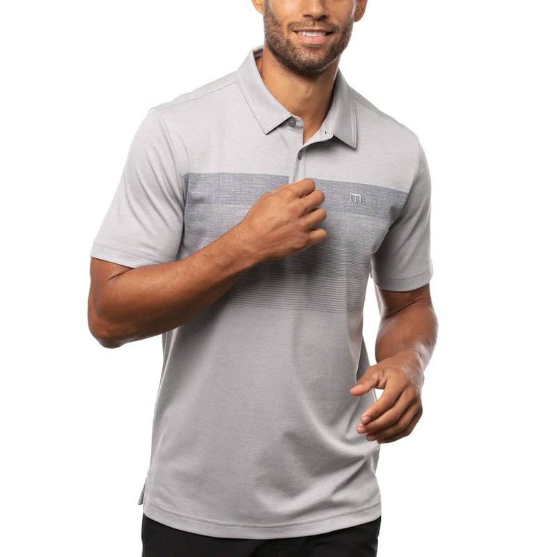 TravisMathew Clink and Drink Golf Polo 2021 Heather Sleet Small