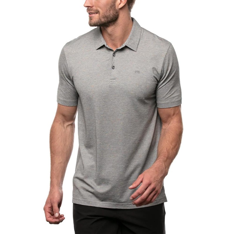 TravisMathew Dime Piece Golf Polo 2021 Heather Medium Gray Small