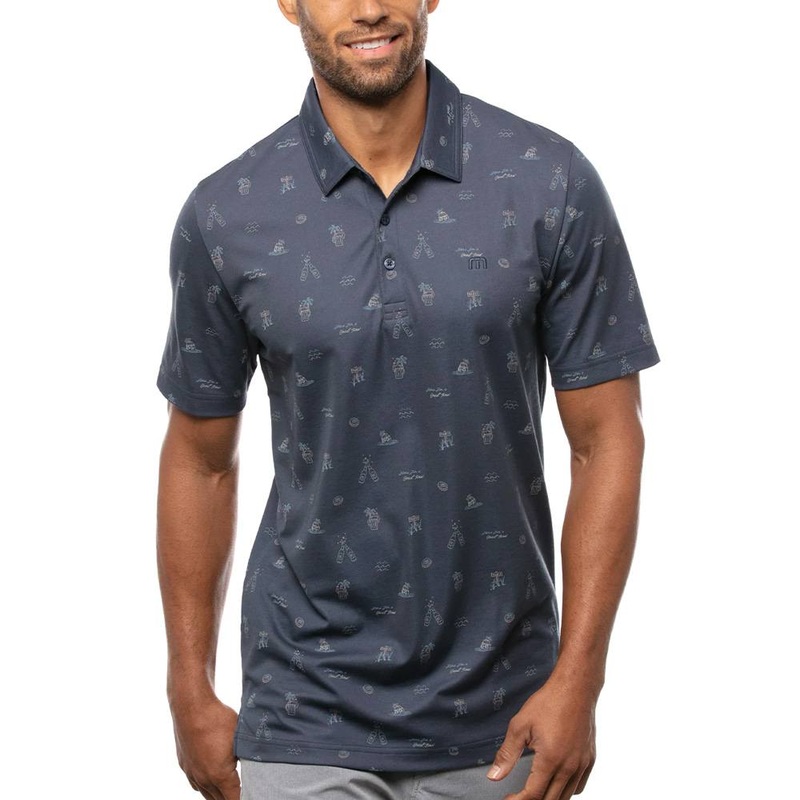 TravisMathew Dress To Impress Golf Polo 2021 Mood Indigo/Vintage Indigo Small