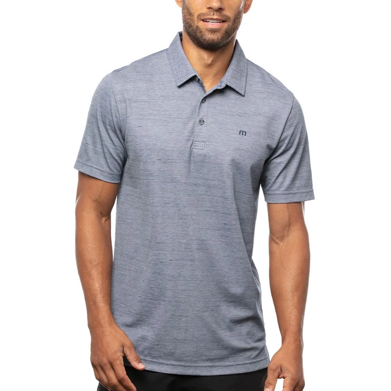 TravisMathew Last Resort Golf Polo 2021 Heather Sargasso Sea Small