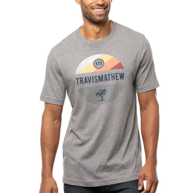 TravisMathew Pursuit Of Hoppiness Golf T-Shirt 2021 Heather Gray Small
