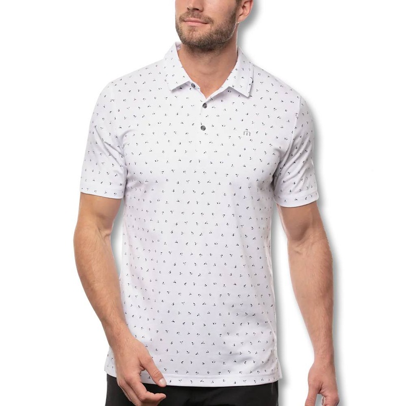 TravisMathew Right To Party Golf Polo 2021 White Small
