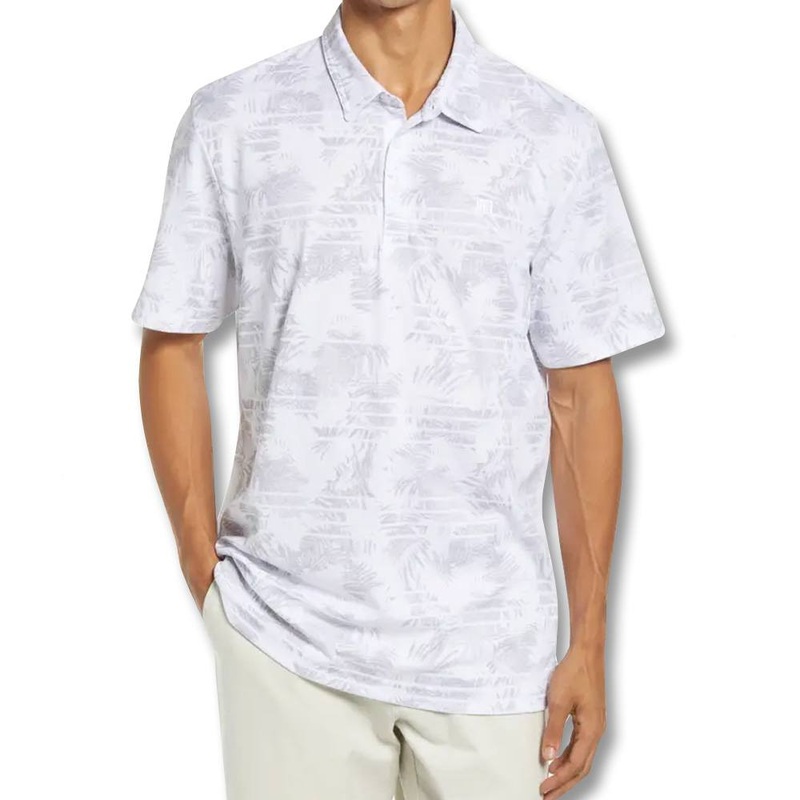 TravisMathew Seaside Blue Golf Polo 2021 White Small