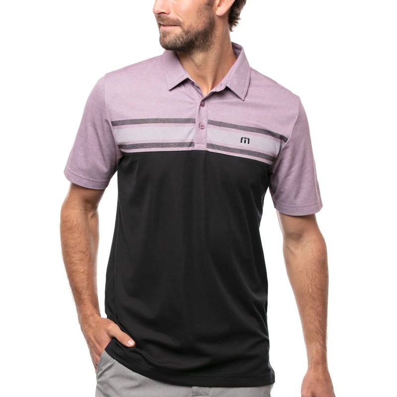 TravisMathew We Have Fun Golf Polo 2021 Heather Grapeade Small