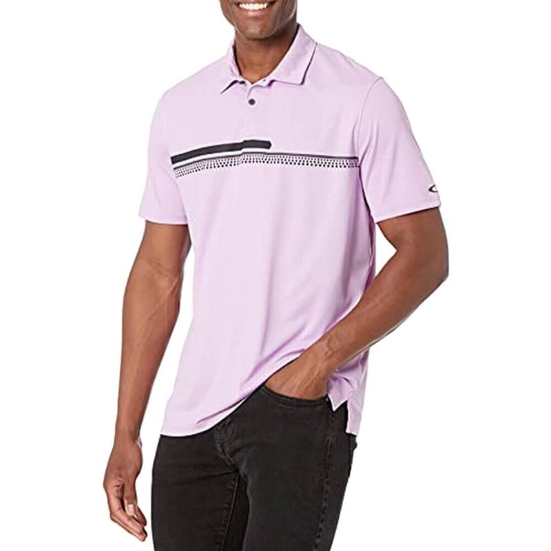 Oakley Hexsplit Stripe RC Golf Polo 2021 Dusty Lavender Small