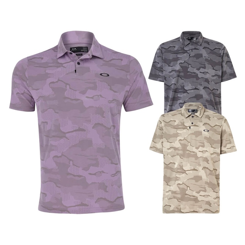 Oakley Jaquard Camo Golf Polo 2021 Blackout Small