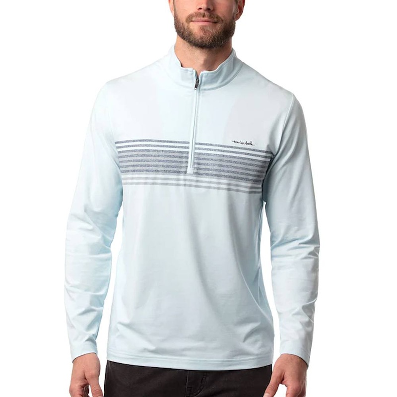 TravisMathew Blue Blanket Golf Pullover 2021 Heather Airy Blue Small