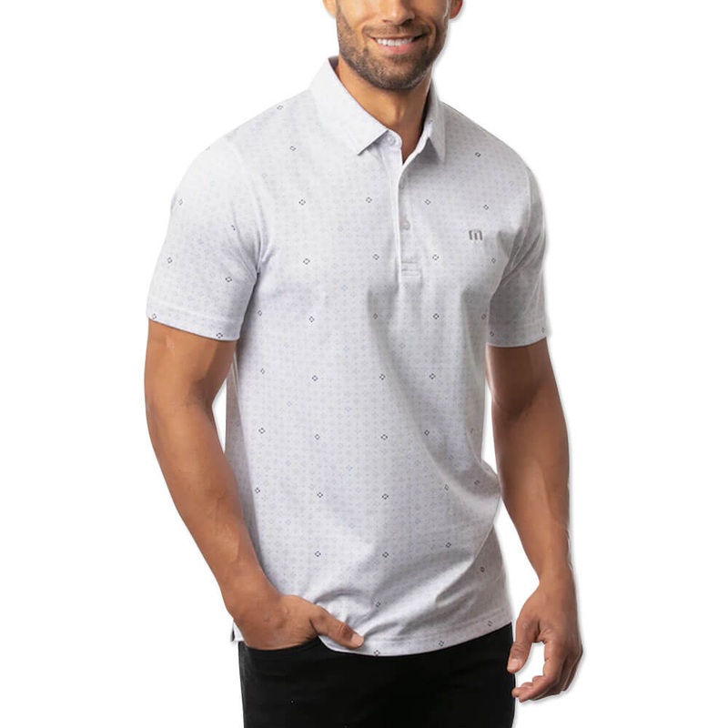 TravisMathew Equilux Golf Polo 2021 White Small