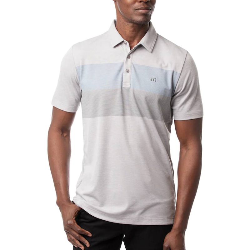 TravisMathew Take Comfort Golf Polo 2021 Heather Light Gray Small
