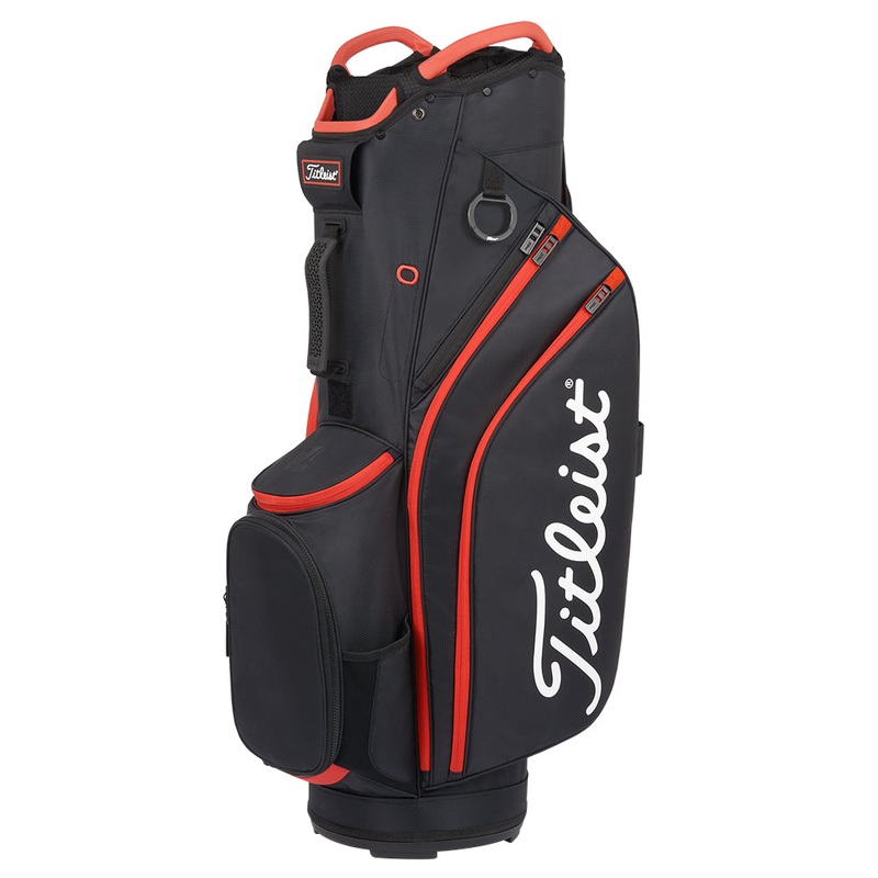 Titleist 14 Cart Bag – 25 Black/Black/Red