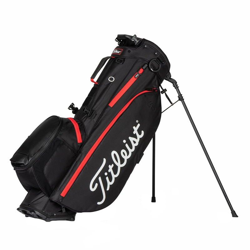 Titleist Players 4 Plus Stand Bag – 21 Black/Black/Red