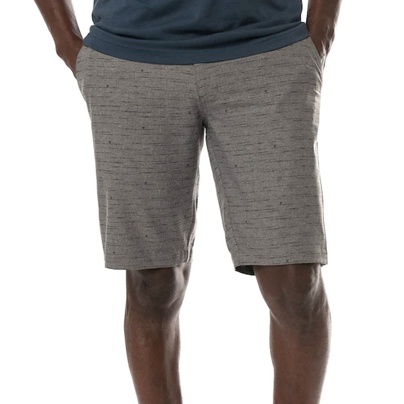TravisMathew Alone Time Golf Shorts 2022 Heather Grey Pinstripe 30